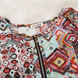 Sleeveless Elastic Waist Printed Romper